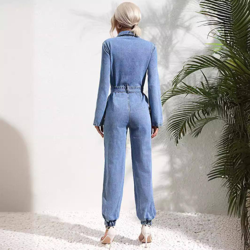 DenimDare™ Women's Leisure Commute Temperament Jumpsuit