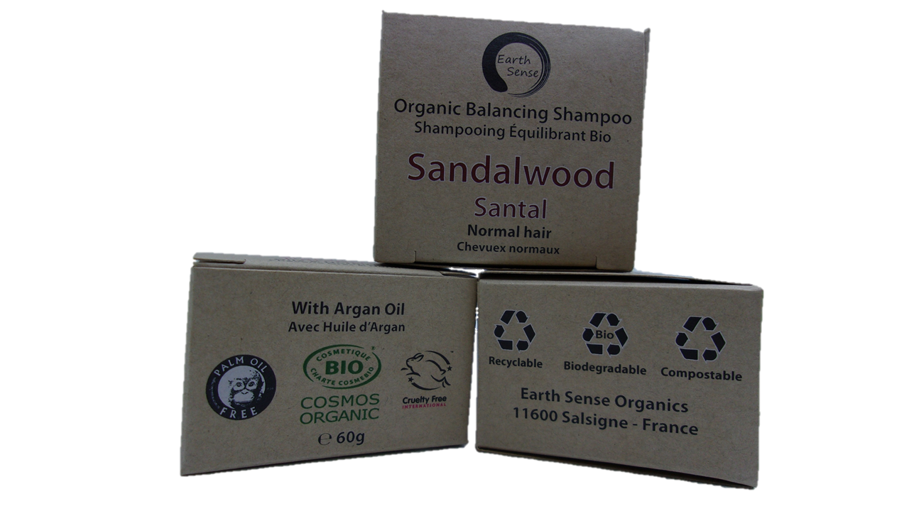 Organic Certified Balancing Solid Shampoo - Sandalwood - Normal & all